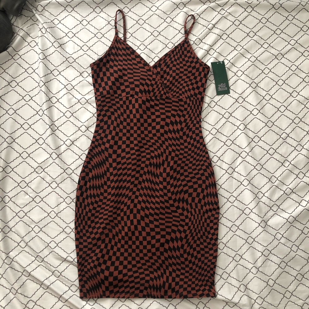 Wild Fable Checker Bodycon Dress